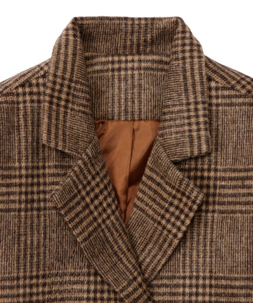 Ada.（エイダ）の「柔らかタッチ チェック テーラードジャケット 軽