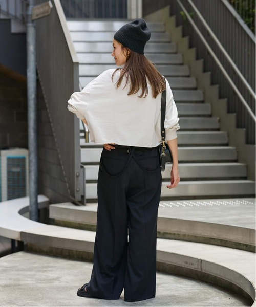 ((新品未使用タグ付))FRAMeWORK ミニ裏毛ショートスウェット 白 新品未使用タグ付))FRAMeWORK ミニ裏毛ショートスウェット 白 新品未