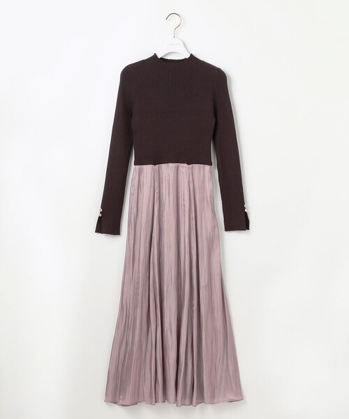 ANY SIS(エニィスィス)の「【洗える】オーロラサテンコンビ ワンピース(ワンピース・レディース・オレンジ系/ダルブルー系/ライラック系・1/2/3)」の3枚目の写真