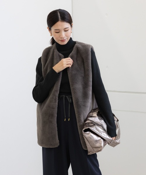 Elura(エルーラ)の「スッキリハイゲージタートル/147925(ニット/セーター・レディース・ブラック/ホワイト/ライトグレー・FREE)」の22枚目の写真