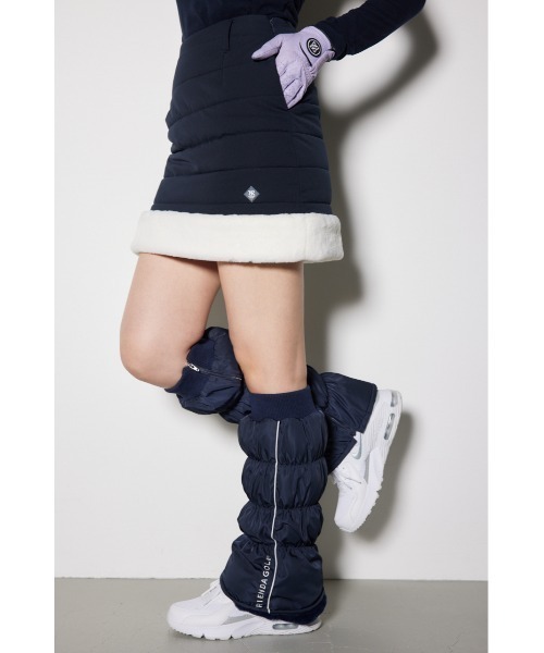 RIENDA GOLF】フェイクファーカラーキルティングスカート（スカート