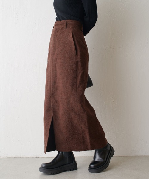 Lui's（ルイス）の「ジャガードスカート（スカート・レディース・ブラック/ブラウン・FREE）」の2枚目の写真