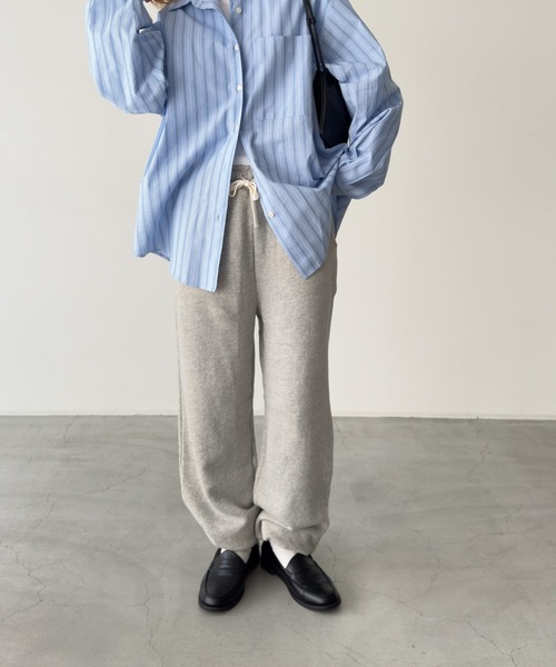 CANAL JEAN(キャナルジーン)の「El mar 裏起毛スウェットジョガーパンツ(スウェットパンツ・レディース・ライトグレー/クリーム・ONE SIZE)」の9枚目の写真