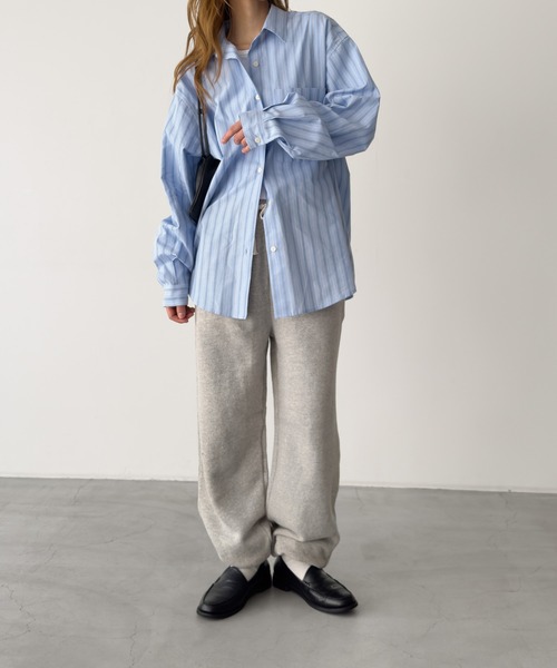 CANAL JEAN(キャナルジーン)の「El mar 裏起毛スウェットジョガーパンツ(スウェットパンツ・レディース・ライトグレー/クリーム・ONE SIZE)」の12枚目の写真