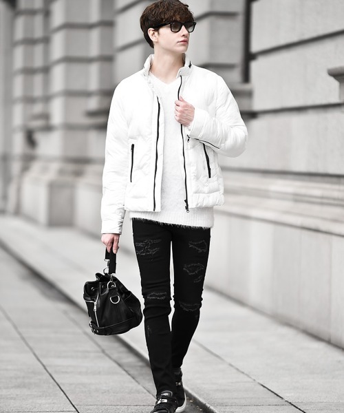 Buffalo Bobs(バッファローボブズ)の「VINCENT-RIDER(ヴィンセント-ライダー)シームレス ダウンジャケット(ダウンジャケット/コート・メンズ・ホワイト/ブラック・1-2/2-3/3-4)」の9枚目の写真