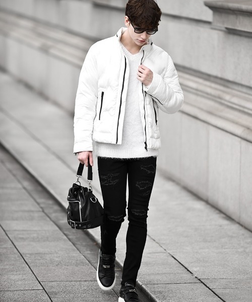 Buffalo Bobs(バッファローボブズ)の「VINCENT-RIDER(ヴィンセント-ライダー)シームレス ダウンジャケット(ダウンジャケット/コート・メンズ・ホワイト/ブラック・1-2/2-3/3-4)」の11枚目の写真