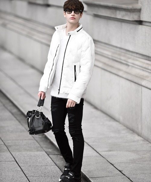 Buffalo Bobs(バッファローボブズ)の「VINCENT-RIDER(ヴィンセント-ライダー)シームレス ダウンジャケット(ダウンジャケット/コート・メンズ・ホワイト/ブラック・1-2/2-3/3-4)」の12枚目の写真