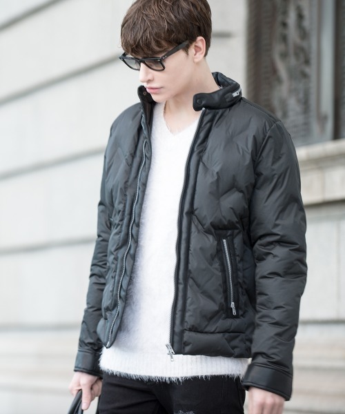 マンシングウェア　ダウンジャケット ホワイト/ブラック セール】VINCENT-RIDER(ヴィンセント-ライダー)シームレス ダウン