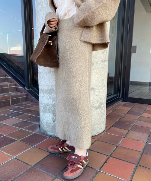 LAULEN(ローレン)の「shaggy long skirt /シャギーロング スカート(スカート・レディース・アイボリー/ブラック/ベージュ・FREE)」の5枚目の写真