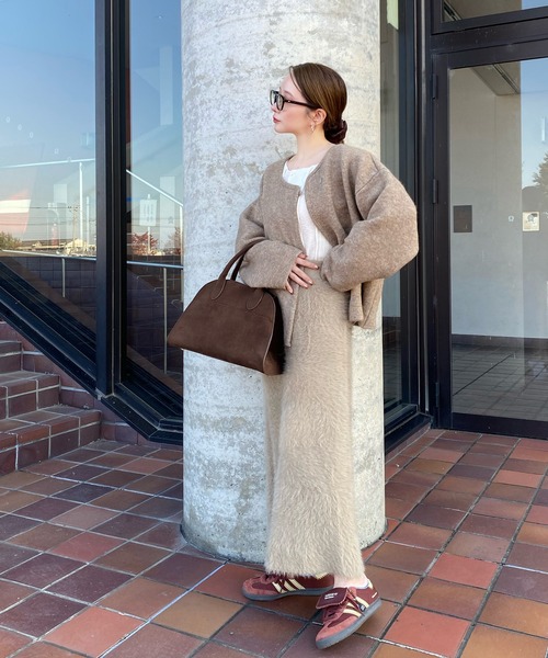 LAULEN(ローレン)の「shaggy long skirt /シャギーロング スカート(スカート・レディース・アイボリー/ブラック/ベージュ・FREE)」の6枚目の写真