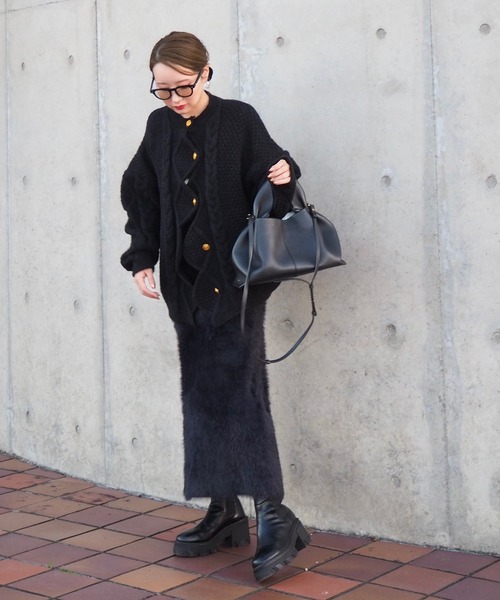 LAULEN(ローレン)の「shaggy long skirt /シャギーロング スカート(スカート・レディース・アイボリー/ブラック/ベージュ・FREE)」の13枚目の写真