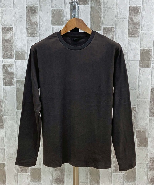 TopIsm(トップイズム)の「WARM WEAR ストレッチ入りクルーネックカットソー(Tシャツ/カットソー・メンズ・ホワイト/ブラック/チャコールグレー・LL/L/M)」の3枚目の写真