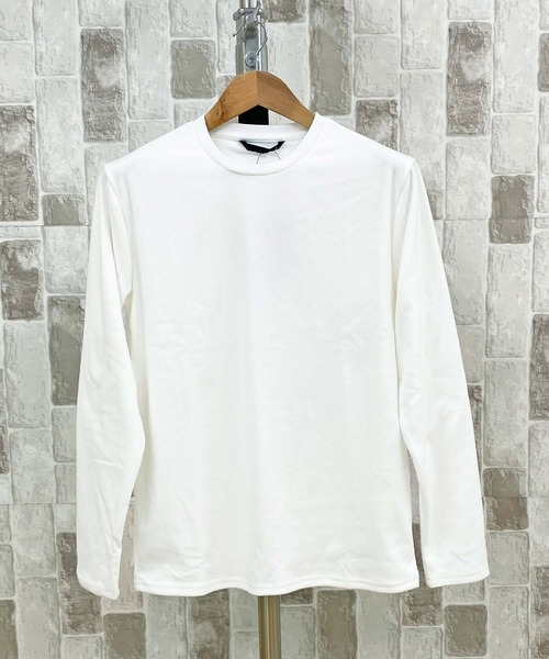 TopIsm(トップイズム)の「WARM WEAR ストレッチ入りクルーネックカットソー(Tシャツ/カットソー・メンズ・ホワイト/ブラック/チャコールグレー・LL/L/M)」の4枚目の写真