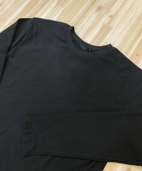TopIsm(トップイズム)の「WARM WEAR ストレッチ入りクルーネックカットソー(Tシャツ/カットソー・メンズ・ホワイト/ブラック/チャコールグレー・LL/L/M)」の11枚目の写真