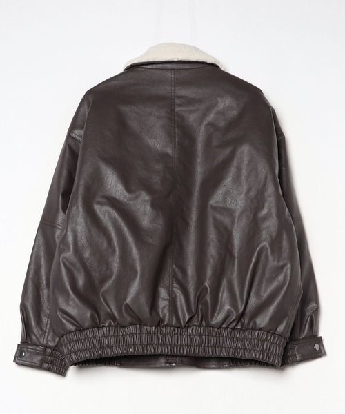 8(eight)（エイト）の「ボア襟G1PUレザーブルゾン（ブルゾン）」 - WEAR