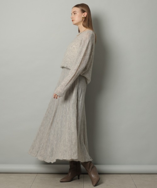 CADUNE（カデュネ）の「プリーツ切り替えニットワンピ（ワンピース