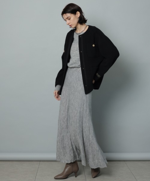 CADUNE（カデュネ）の「プリーツ切り替えニットワンピ（ワンピース