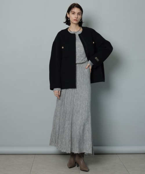 CADUNE（カデュネ）の「プリーツ切り替えニットワンピ（ワンピース 