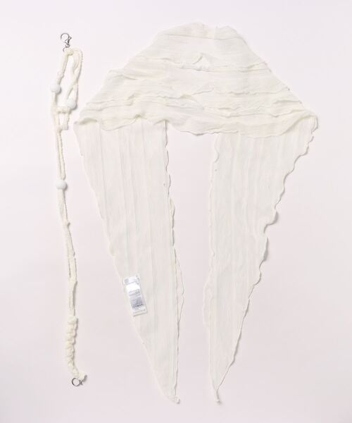 L.H.P（エルエイチピー）の「OJOS/オホス/Beads Strap Frill Scarf（ストール/ショール・レディース・アイボリー・F）」の8枚目の写真