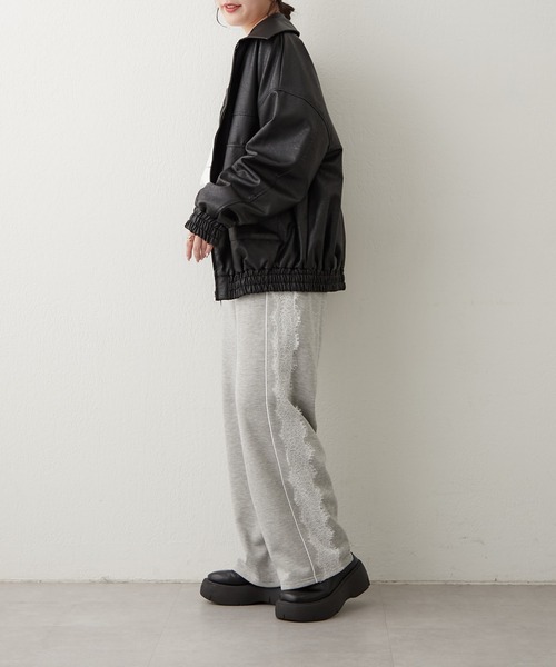 Another Branch olive des olive(アナザーブランチオリーブデオリーブ)の「サイドレース裏起毛パンツ(カーゴパンツ・レディース・ネイビー/トップグレー/ブラック・FREE)」の18枚目の写真