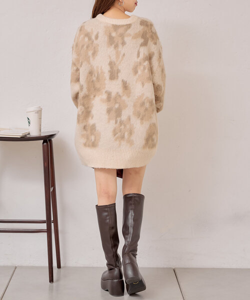 フラワージャガードルーズニット（ニット/セーター）｜Chico（チコ）の