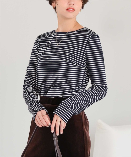 titivate(ティティベイト)の「バックUネックロングスリーブカットソー(Tシャツ/カットソー・レディース・ホワイト系その他/オフホワイト/ブラック/ブルー系その他/ネイビー/ブラウン・S/M)」の21枚目の写真