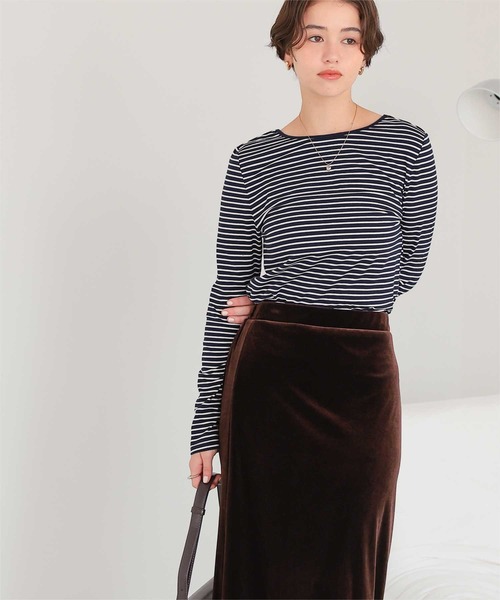 titivate(ティティベイト)の「バックUネックロングスリーブカットソー(Tシャツ/カットソー・レディース・ホワイト系その他/オフホワイト/ブラック/ブルー系その他/ネイビー/ブラウン・S/M)」の22枚目の写真