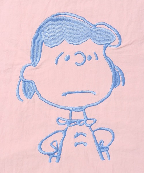 PEANUTS（ピーナッツ）の「(ACT)【PEANUTS】フェイス 刺繍 ナイロン トートバッグ（トートバッグ・レディース・ライトピンク/ダークベージュ/ブラック/チャコールグレー/スカイブルー/アイボリー/セージグリーン/イエロー・ONE SIZE）」の18枚目の写真