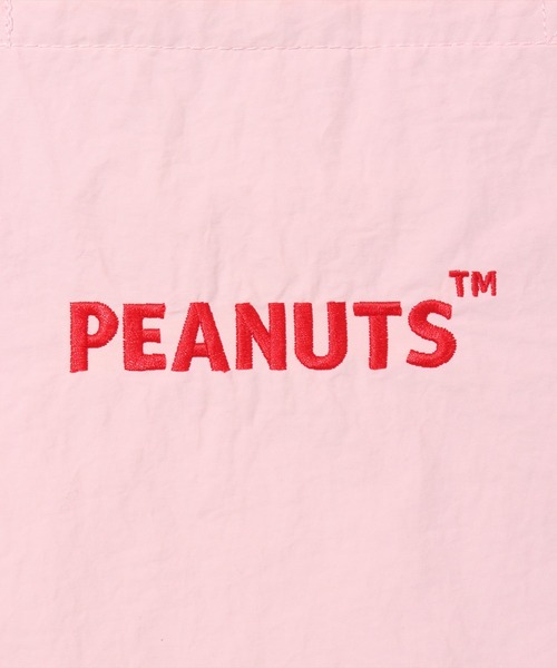 PEANUTS（ピーナッツ）の「(ACT)【PEANUTS】フェイス 刺繍 ナイロン トートバッグ（トートバッグ・レディース・ライトピンク/ダークベージュ/ブラック/チャコールグレー/スカイブルー/アイボリー/セージグリーン/イエロー・ONE SIZE）」の19枚目の写真