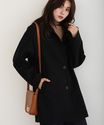 ElegChic（エレグシック）の「家で洗えるフード付きコート（ステンカラーコート）」