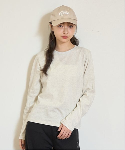 LOVETOXIC（ラブトキシック）の「【ベーシック】【GOODPRICE】【綿100％】長袖Tシャツ（Tシャツ/カットソー・キッズ・ホワイト/ブラック/サックスブルー/ピンク/オフホワイト・LL/L/M/S/SS）」の2枚目の写真