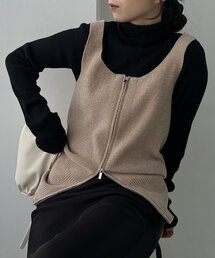 CAPRICIEUX LE'MAGE | モールZIPベスト(ニット/セーター)