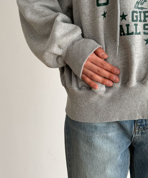 CANAL JEAN（キャナルジーン）の「El mar　CENTRAL DISTRICTハーフジップトレーナー 裏起毛（スウェット・レディース・グレー・ONE SIZE）」の10枚目の写真