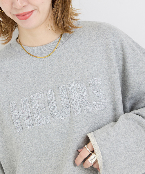 B.C STOCK(ベーセーストック)の「ラメサガラ刺繍ロングスリーブ裏毛スウェット(スウェット・レディース・ブラウン/ブラック系その他/グレー・FREE)」の3枚目の写真