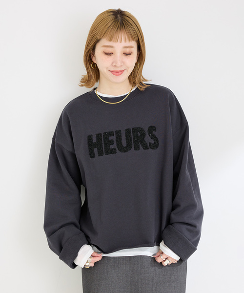 B.C STOCK(ベーセーストック)の「ラメサガラ刺繍ロングスリーブ裏毛スウェット(スウェット・レディース・ブラウン/ブラック系その他/グレー・FREE)」の7枚目の写真