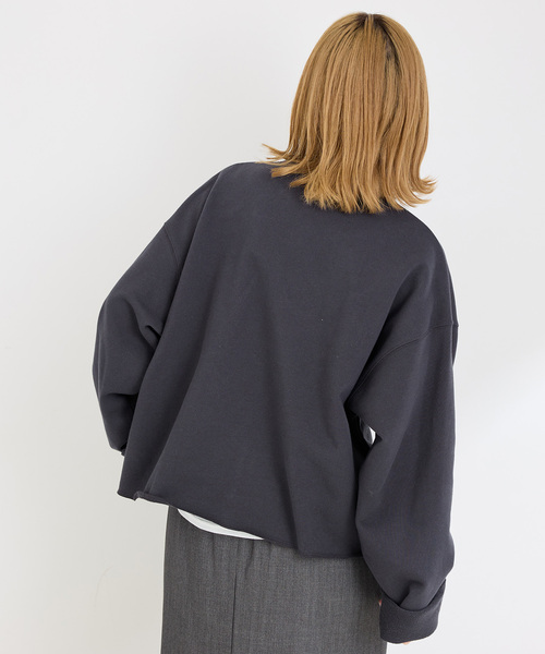 B.C STOCK(ベーセーストック)の「ラメサガラ刺繍ロングスリーブ裏毛スウェット(スウェット・レディース・ブラウン/ブラック系その他/グレー・FREE)」の9枚目の写真