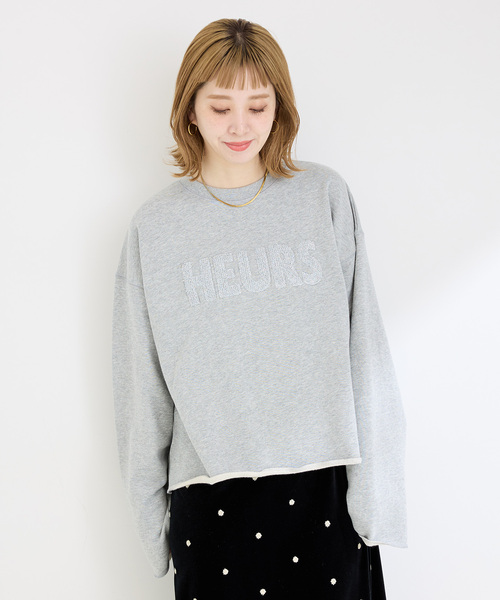 【新品タグ付き】ラメサガラ刺繍ロングスリーブ裏毛スウェット ラメサガラ刺繍ロングスリーブ裏毛スウェット（スウェット