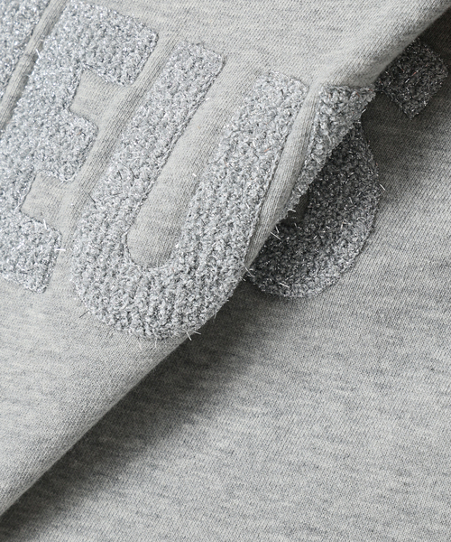 ラメサガラ刺繍ロングスリーブ裏毛スウェット（スウェット