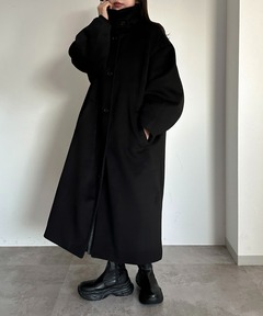セール】ハイネックボリュームロングコート（その他アウター）｜Libra