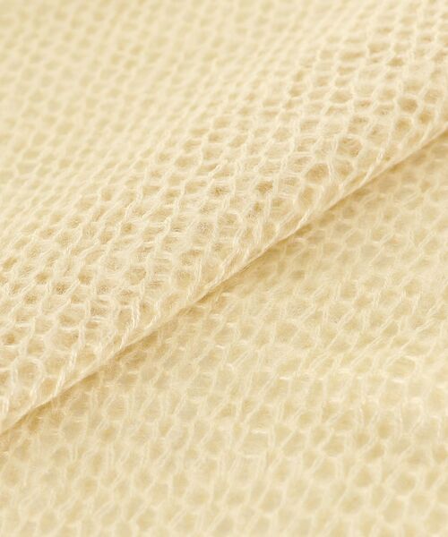 MAJESTIC LEGON（マジェスティックレゴン）の「レースアップメッシュニット（ニット/セーター・レディース・イエロー/ピンク/アイボリー/チャコールグレー・MEDIUM）」の5枚目の写真