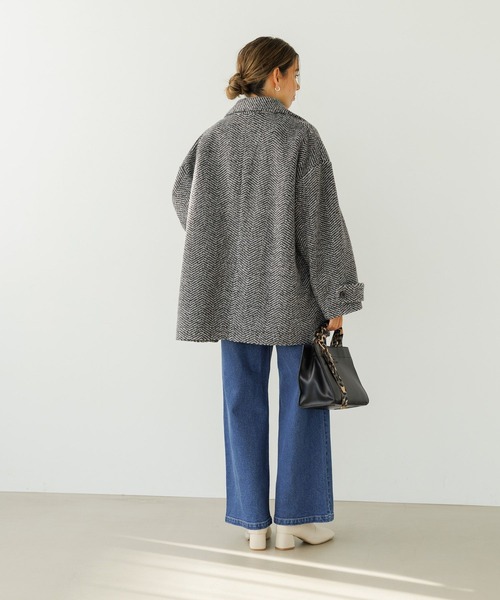 BAYFLOW（ベイフロー）の「[ウエストゴム・脚長効果抜群!!]ベーシックワイドデニム（デニムパンツ・レディース・サックスブルー/インディゴブルー・SMALL/MEDIUM/LARGE）」の9枚目の写真