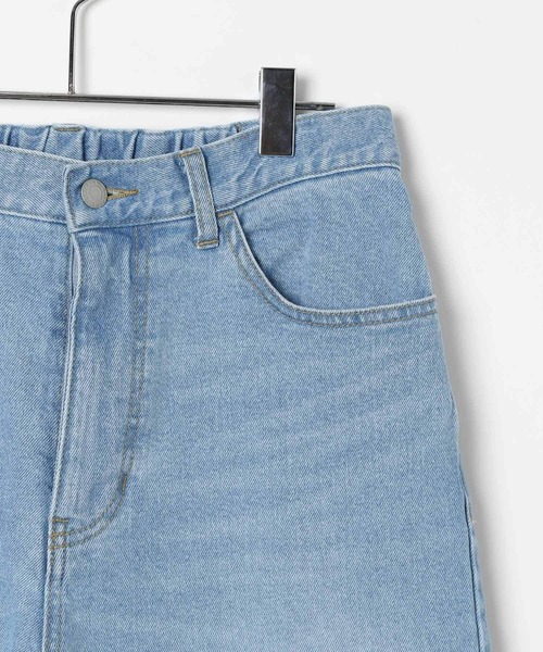 BAYFLOW（ベイフロー）の「[ウエストゴム・脚長効果抜群!!]ベーシックワイドデニム（デニムパンツ・レディース・サックスブルー/インディゴブルー・SMALL/MEDIUM/LARGE）」の21枚目の写真