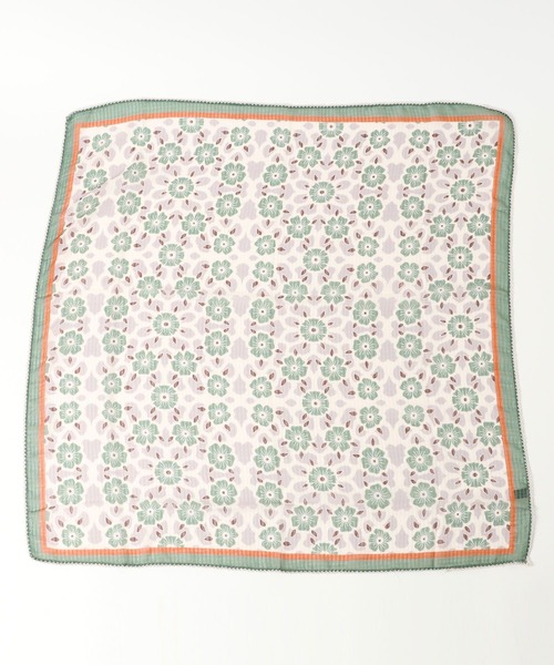 mysty woman（ミスティウーマン）の「フラワープリントスカーフ  292591（バンダナ/スカーフ・レディース・グリーン/パープル/ラベンダー・FREE）」の11枚目の写真