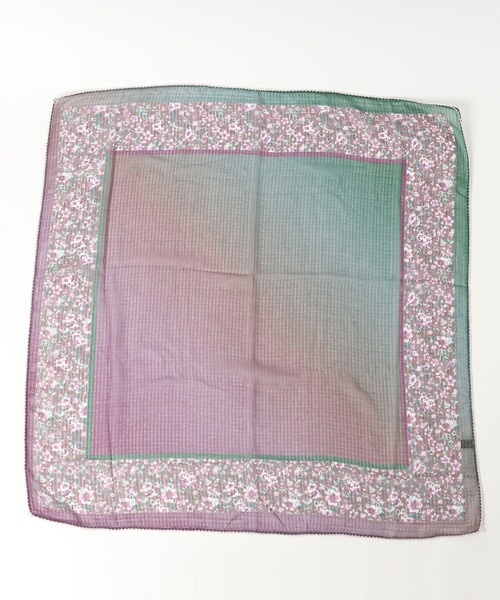 mysty woman（ミスティウーマン）の「フラワープリントスカーフ  292591（バンダナ/スカーフ・レディース・グリーン/パープル/ラベンダー・FREE）」の12枚目の写真