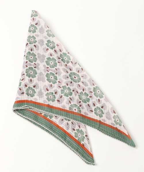 mysty woman（ミスティウーマン）の「フラワープリントスカーフ  292591（バンダナ/スカーフ・レディース・グリーン/パープル/ラベンダー・FREE）」の13枚目の写真