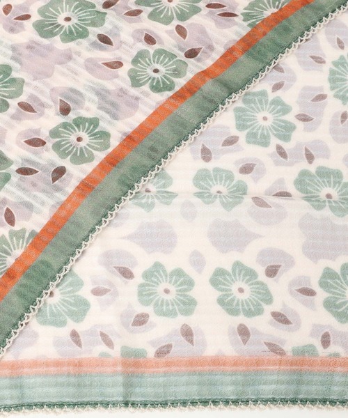 mysty woman（ミスティウーマン）の「フラワープリントスカーフ  292591（バンダナ/スカーフ・レディース・グリーン/パープル/ラベンダー・FREE）」の14枚目の写真