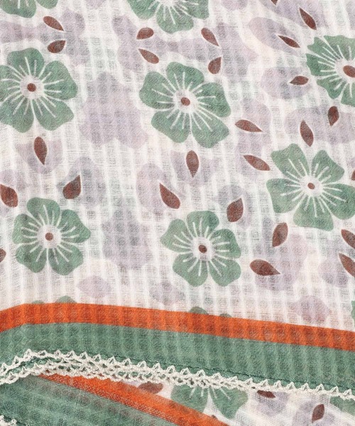 mysty woman（ミスティウーマン）の「フラワープリントスカーフ  292591（バンダナ/スカーフ・レディース・グリーン/パープル/ラベンダー・FREE）」の15枚目の写真