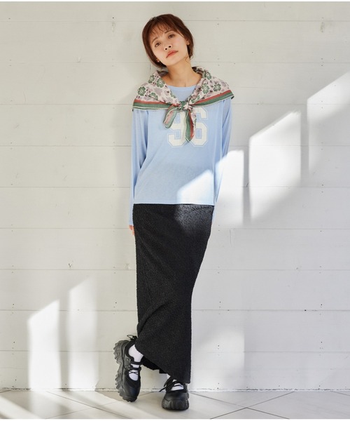 mysty woman（ミスティウーマン）の「フラワープリントスカーフ  292591（バンダナ/スカーフ・レディース・グリーン/パープル/ラベンダー・FREE）」の9枚目の写真