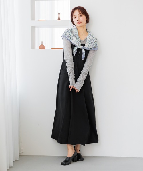 mysty woman（ミスティウーマン）の「フラワープリントスカーフ  292591（バンダナ/スカーフ・レディース・グリーン/パープル/ラベンダー・FREE）」の17枚目の写真