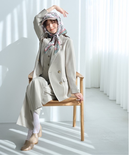 mysty woman（ミスティウーマン）の「フラワープリントスカーフ  292591（バンダナ/スカーフ・レディース・グリーン/パープル/ラベンダー・FREE）」の22枚目の写真